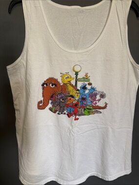 Sesame Street Character Graphic Tank Top - White